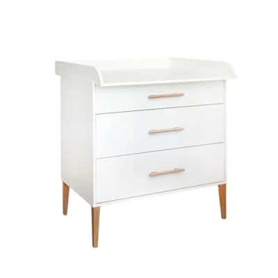 Image de ATB Table a Langer Bebe ILA Commode Chambre Enfant Compacte Meuble de Rangement Réalise Complete avec Un Lit Tables à Plan