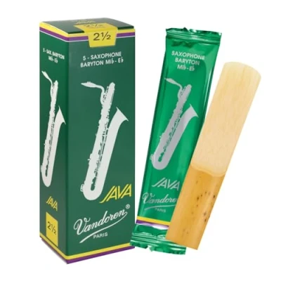 Image de Boite de 5 anches Vandoren série &quot;Java&quot; pour Saxophone Baryton Force 2,5