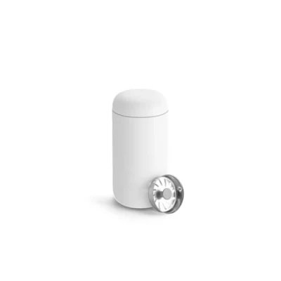Image de Fellow Carter Move taza de viaje acero inoxidable con aislamiento al vacío para café y té interior cerámica protector contra salpicaduras, blanco mate, 12 onzas