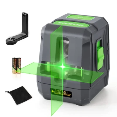 Image de Niveau Laser Vert 25M, ENVENTOR Croix Autonivelant, Modes Manuel et 360 Rotatif avec Support Magnétique,Étui de Protecti