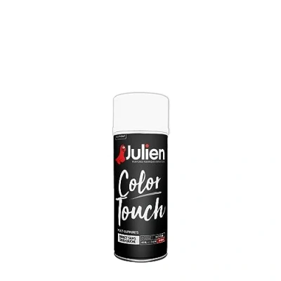 Image de Julien Peinture Aérosol Intérieure et Extérieure Color Touch en Phase Aqueuse Blanc Neige Brillant 400ml