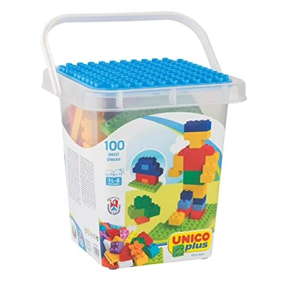 Image de Unico Androni Seau Unique 100 pièces avec Couvercle Base Construction 695, 8510 0000, Multicolore