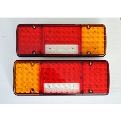 Image de 24/7Auto 2 x arrière 12 V LED 5 Fonctions Design ultra fin pour Camion remorque basculant châssis LKW caravane Camper