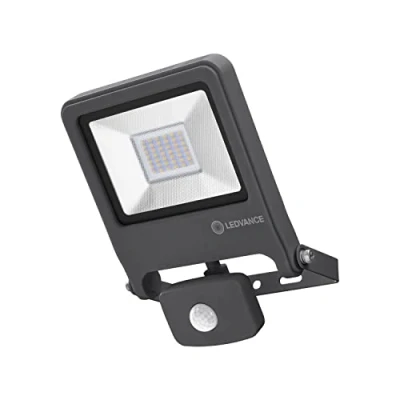 Image de LEDVANCE LED Fluter, Leuchte für Außenanwendungen, Kaltweiß, Integrierter Tageslicht und Bewegungssensor, Endura Flood Sensor, Blanc Froid, 30 Watt
