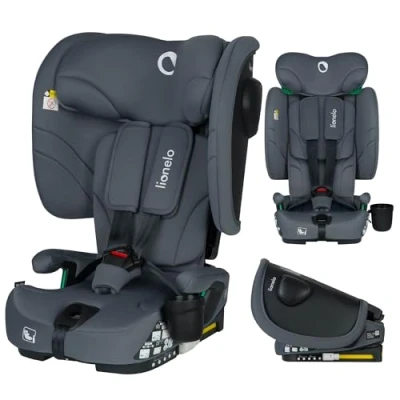 Image de LIONELO NELLY I SIZE Siège auto pliable avec ISOFIX pour enfants 76 150 cm (15 mois 12 ans) Contraire de marche et arrière, sangle TT, protection latérale, réglage l&#039;appuie tête du dossier