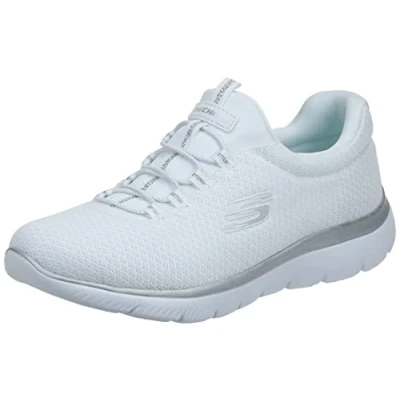 Image de Skechers Femme Summits Sneaker, White Silver, 35.5 EU Large