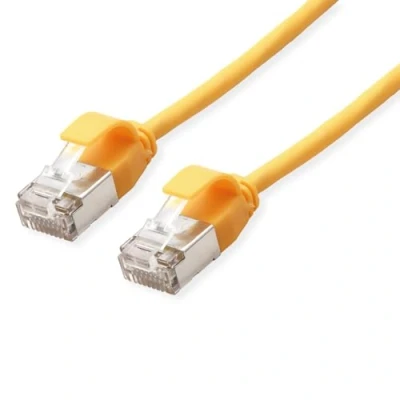 Image de ROLINE Câble Patch U/FTP DataCenter Cat.6A (Class EA), LSOH, Slim, Jaune, 1,5 m