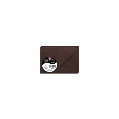 Image de Clairefontaine 5230C Paquet de 20 Enveloppes Gommées Format 7,5x10cm 120g/m² Coloris Cacao Invitation Evènements et Correspondance Gamme Pollen Papier Premium Lisse