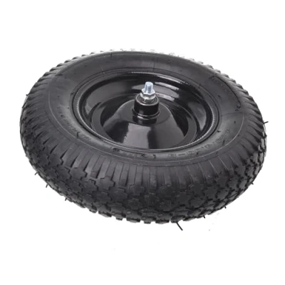 Image de roue de brouette increvable caoutchouc jante acier 160 kg axe secours remplacement pneu nero