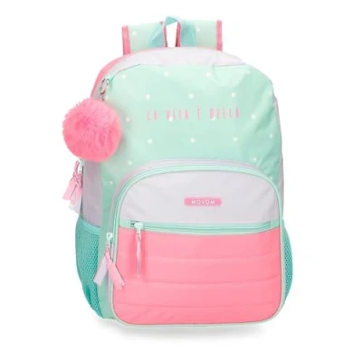 Image de Movom La Vita è Bella Sac à dos scolaire vert 30 x 38 12 cm Polyester 13,68 l, vert,
