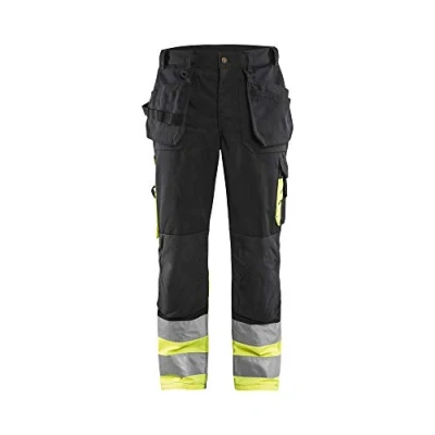 Image de Blaklader 15291860 Pantalons haute visibilité, Noir/jaune, taille D88