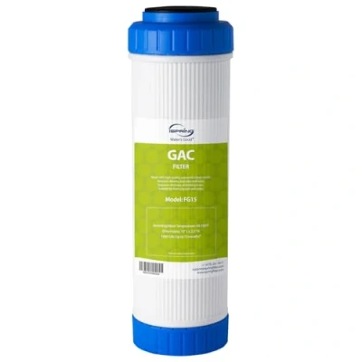 Image de iSpring FG15 GAC Filtre à Charbon Actif Granulaire Eau Osmose Inverse/Aquarium/Di, 2,5&quot; x 10&quot;