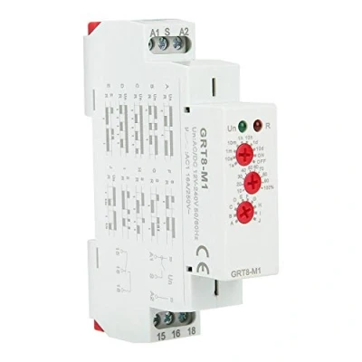 Image de GRT8 M1 AC/DC 12V 240V Relais Temporisé Multifonctionnel Modulaire avec 10 Fonctions Montage sur Rail DIN