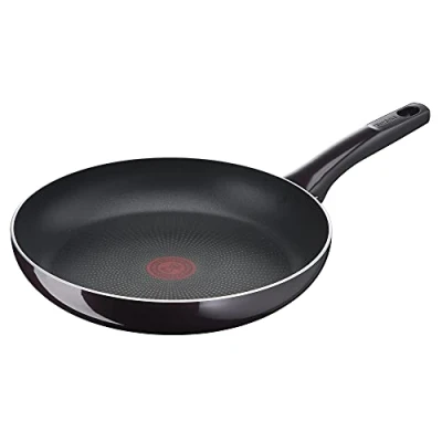 Image de Tefal Poêle à frire D52206 Resist Intense 28 cm revêtement antiadhésif ignifuge résistante signal thermique forme profonde facile nettoyer sûre bordeaux