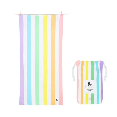 Image de Serviette de Plage Large en Microfibre Unicorn Waves Personnalisable