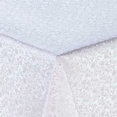 Image de Home Direct Nappe en Toile cirée rectangulaire PVC Facile à Nettoyer 140 x 180 cm Blanc