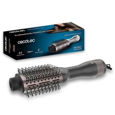 Image de Cecotec Brosse à Air Bamba CeramicCare Single. 1200 W, Design One Step, 2 en 1, Glissement ultra doux, 3 Températures, Vitesses, Fonction Froid, Protection contre la Surchauffe