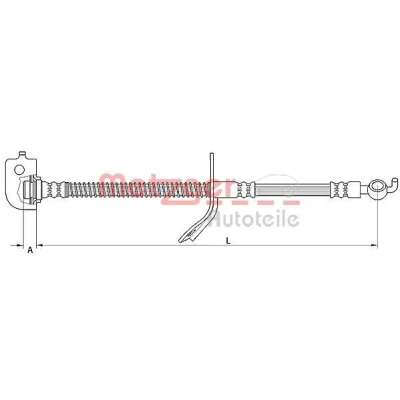 Image de METZGER 4110736 Flexible De Frein 527 M10 x 1 KIA: cee‘d I Break, 5 portes, Pro 3 portes