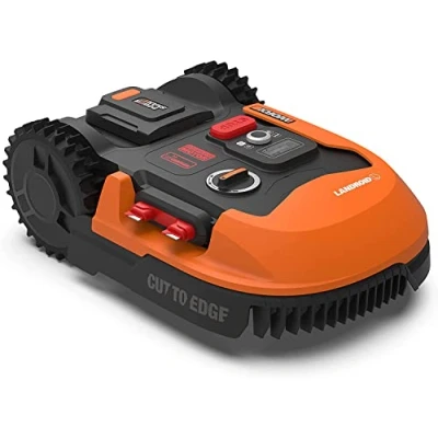 Image de WORX LANDROID Plus 800 m² Robot Tondeuse Connecté WR148E (Installation Facile, Tond sous la Pluie, Autonome, Contrôle à Distance, Tonte Intelligente avec Coupe près des Bordures)