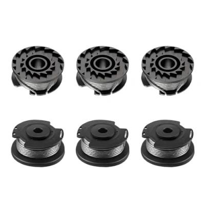 Image de Viilich Lot de 6 bobines fil pour coupe bordure Bosch ART 23 SL/ART 26 SL, bobine rechange en nylon (F016800569+F016800385), diamètre : 1,65 mm, 4,9 m