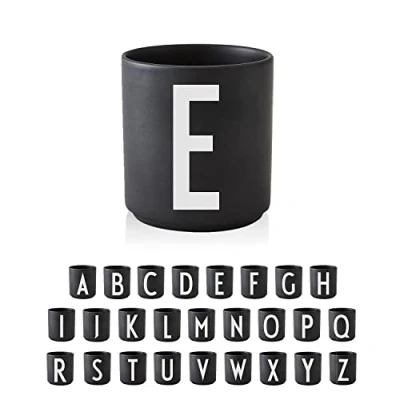 Image de Design Letters Tasse a Cafe (A Z) Cadeau Noel Homme, Femme Idéal pour Decoration Noel, Table Porcelaine Mug avec Initiale Cappuccino à thé, 250 Ml