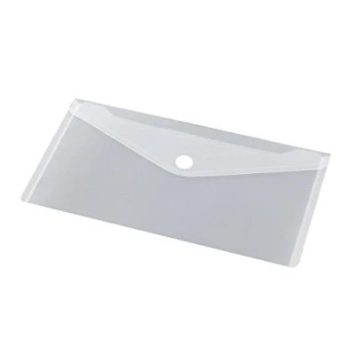 Image de Europel Lot de 10 Enveloppes Porte document, Taille 22.5 x 12.5 cm, Pochette document avec fermeture auto agrippante, Blanc transparent, Pour la maison, bureaux, école, Support