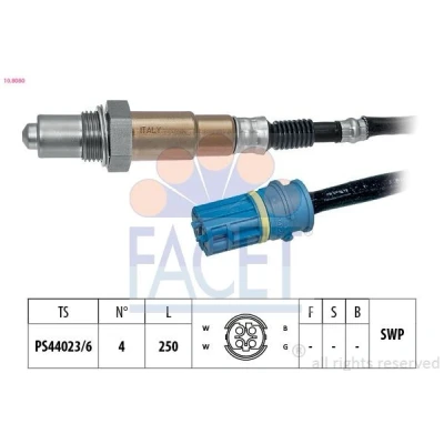 Image de FACET 10.8080 Sonde lambda Made in Italy OE Equivalent chauffé, planaire, Filetage prégraissé 4 BMW: 1 5 portes