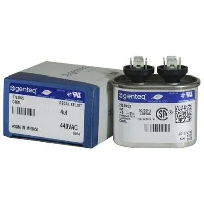 Image de Condensateur de remplacement industriel GE ovale 4 uF MFD x 370 VAC # C304L/27L571