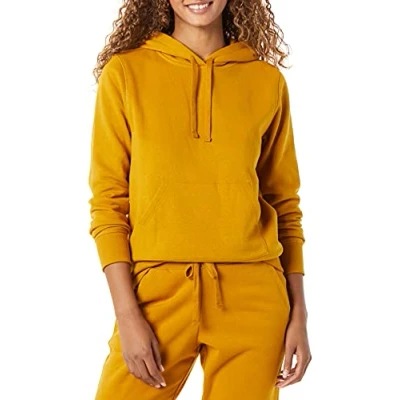 Image de Amazon Essentials Sweat à Capuche en Polaire Coupe Standard (Disponible Grande Taille) Femme, Brun Tabac, XS