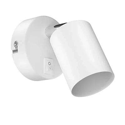 Image de ledscom.de Applique WAIKA, interrupteur, blanc mat, ronde, 1x GU10 max. 60W, applique, lampe murale, spot mural, de lecture, lit, chevet,
