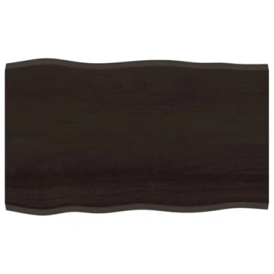 Image de vidaXL Dessus de Table, Remplacement du Plateau Table avec Bord Vif, Tableau Bricolage Intérieur, Bois Chêne Massif Traité Bordure Assortie