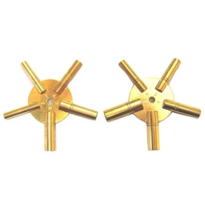 Image de 2 Pieces Clé 5 branches pour pendule, étoile N 4 6 8 10 12 + 3 7 9 11