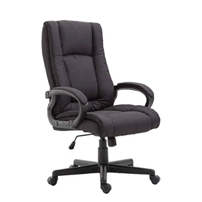 Image de Fauteuil De Bbureau XL Sparta en Tissu I Direction avec Mécanisme D&#039;Inclinaison Chaise Pivotante Poids Admis Max 140 kg, Couleur:Noir