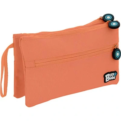 Image de Grafoplás 37545383. Trousse scolaire plate double, couleur corail, 21 x 12 cm, Bits &amp; Bobs