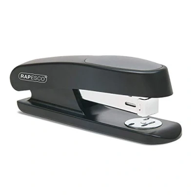 Image de Rapesco RR7260B3 Germ Savvy Antibactérien, Agrafeuse à Demi Bande Sting Ray, Noir