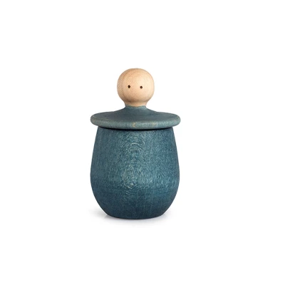 Image de Grapat marionnette de bois en boîte bleu