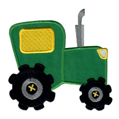Image de PatchMommy Patch Écusson Brodé Thermocollant en Forme de Tracteur Pièce Brodée à Coudre ou Coller au fer Repasser pour Enfant et Bébé