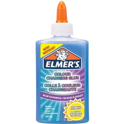 Image de Elmer&#039;s colle PVA à changement de couleur Idéale pour fabriquer du slime Lavable Bleu violet 147 ml 1 unité