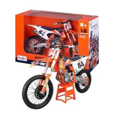 Image de Burago Maisto Moto Red Bull Ktm Supercross Sx450, Multicolore, ‎39.4 X 16 24.8 Cm, Grand Enfant