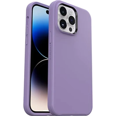 Image de OtterBox Symmetry+ coque pour iPhone 14 Pro Max avec MagSafe, Antichoc, anti chute, de protection fine, supporte 3 x plus chutes que la norme militaire, antimicrobien, Violet