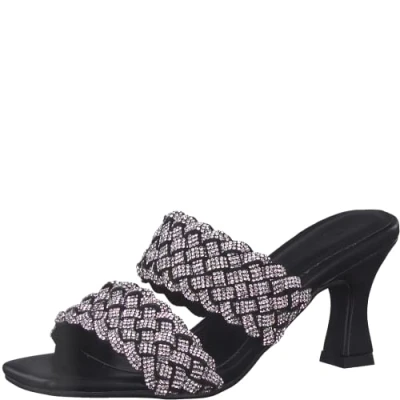 Image de Marco Tozzi Mules à talons, Femme, Taille: 38, Black Textile