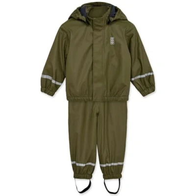 Image de LEGO kidswear Lwjivan RAIN SET Pantalon de pluie pour enfants, Taille: 1a, Dark khaki