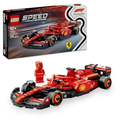 Image de LEGO Speed Champions Voiture F1 Ferrari SF 24 Jeu de Construction avec véhicule Course Inclut minifigurine Collector Pilote Formule 1 Idée Cadeau pour garçon ou Fille 77242
