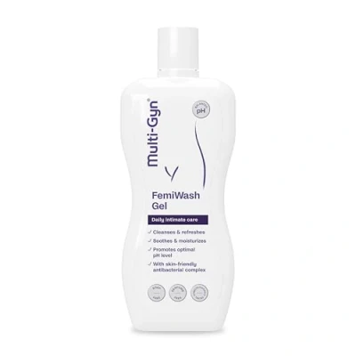 Image de Multi Gyn FemiWash Gel 220 ml Hygiène intime quotidienne pour femme sans savon, parfum Avec panthénol apaisant, aloe vera, acide lactique et complexe antibactérien pH optimal