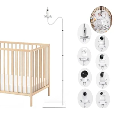 Image de Derebir Support de caméra universel pour bébé moniteur/appareil photo/caméra bébé, flexible, Compatible Momcozy/VTech BM3254/eufy/GHB d584/Hellobaby/Blemil