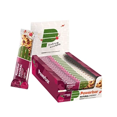 Image de Powerbar Natural Energy Cereal Raspberry Crisp 18x40g Veganer Kohlenhydrat Energie Riegel + Magnesium
