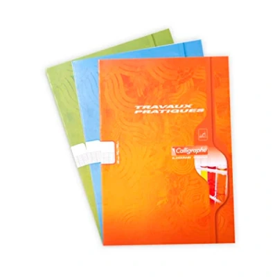 Image de Calligraphe 48C Un Cahier de Travaux Pratiques (une Marque Clairefontaine) A4 21x29,7 cm 64 Pages Grands Carreaux 70 g et Unies 90 Couverture Carte Recyclée Vernie Couleur Aléatoire