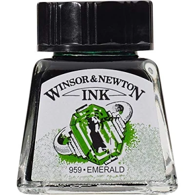 Image de Winsor &amp; Newton Encre à Dessiner Flacon 14ml 235 Vert Véronèse Série 1