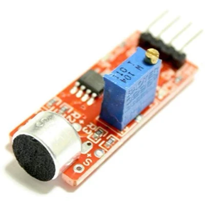 Image de Module capteur de microphone avec instructions PDF par exemple pour Arduino, contrôle l&#039;interrupteur à applaudissement, détecteur son sortie analogique et numérique