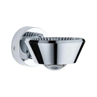Image de Paulmann 70947 LED Sabik IP44 230 V Rond INCL. 1x9 / 1x4 Watts gradable plafonniers Chrome luminaire de Salle Bain Plastique 2700 K, Matière, 9 W